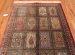Top of Fine Floral Long Narrow Gallery Size Vintage Luxury Persian Silk Qum Rug 72744 by Nazmiyal Antique Rugs