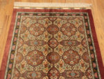 Top of Fine Intricate Floral Vintage Persian Silk Qum Hallway Runner Rug 72754 by Nazmiyal Antique Rugs