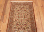 Top of Fine Luxurious Floral Design Vintage Persian Qum Silk Hallway Runner Rug 72792 by Nazmiyal Antique Rugs
