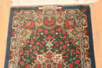 Top of Fine Small Green Floral Vintage Persian Silk Qum Rug 72779 by Nazmiyal Antique Rugs