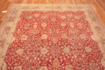 Top of Floral Antique Persian Tabriz Area Rug 72821 by Nazmiyal Antique Rugs