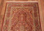 Top of Small Fine Artistic Luxurious Silk Pile Vintage Persian Animal Design Qum Rug 70808 by Nazmiyal Antique Rugs