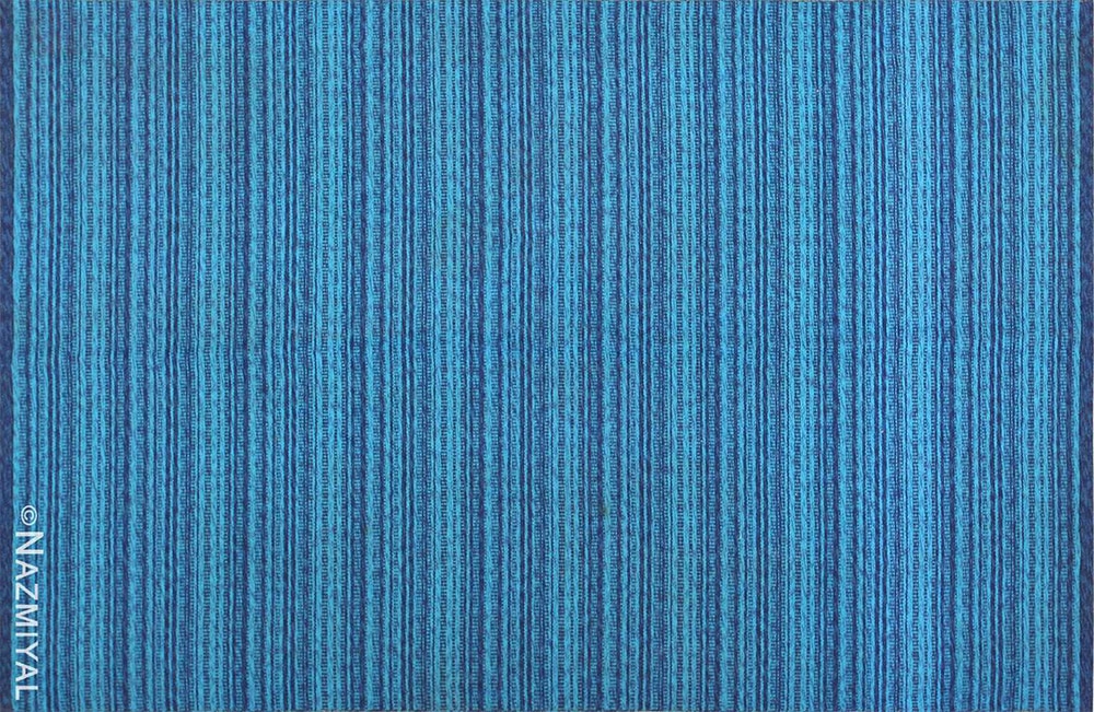 Vintage Blue Swedish Scandinavian Flatweave Kilim Rug Vintage Blue Swedish Scandinavian Flatweave Kilim Rug 48278 by Nazmiyal Antique Rugs