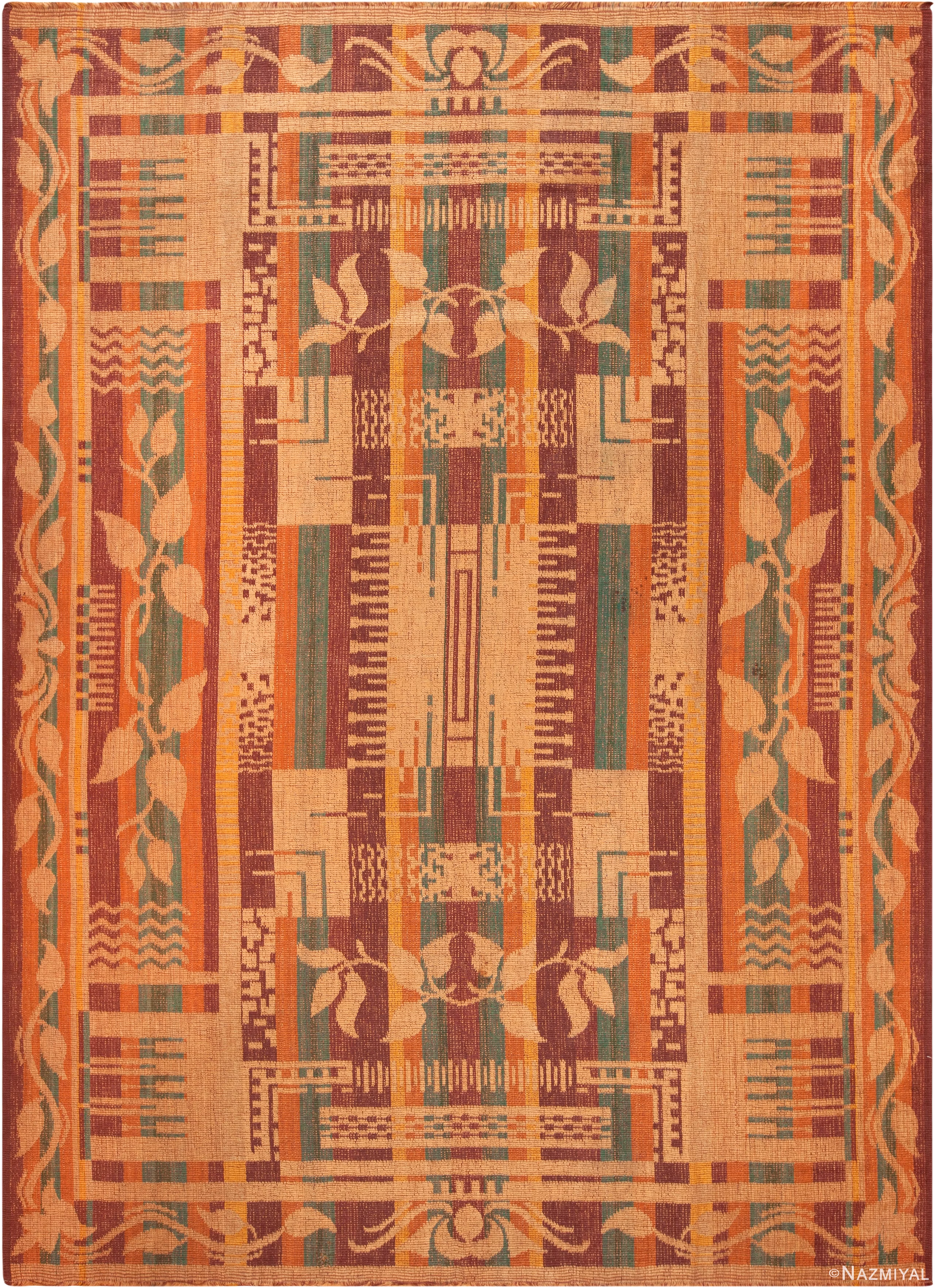 Urop Rugs Vintage Art Deco Kilim Rug From Europe 72828 Nazmiyal Rugs