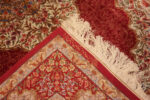 Weave of Fine Floral Small Luxurious Vintage Persian Silk Qum Rug 72784 by Nazmiyal Antique Rugs