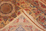 Weave of Fine Artistic Small Floral Vintage Luxurious Persian Silk Qum Rug 72783 by Nazmiyal Antique Rugs