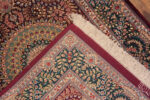 Weave of Fine Floral Vintage Persian Gonbad Design Silk Qum Luxury Hallway Runner Rug 72789 by Nazmiyal Antique Rugs