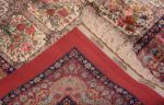 Weave of Fine Long Narrow Gallery Size Vintage Garden Design Silk Persian Qum Rug 72743 by Nazmiyal Antique Rugs