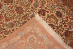 Weave of Fine Luxurious Floral Design Vintage Persian Qum Silk Hallway Runner Rug 72792 by Nazmiyal Antique Rugs