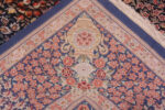 Weave of Fine Luxurious Intricate Floral Design Vintage Persian Silk Qum Square Shape Rug 72762 by Nazmiyal Antique Rugs