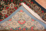 Weave of Fine Small Green Floral Vintage Persian Silk Qum Rug 72779 by Nazmiyal Antique Rugs