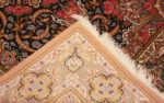 Weave of Small Size Fine Weave Vintage Persian Silk Qum Luxury Rug 72763 by Nazmiyal Antique Rugs