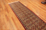 Whole View of Fine Intricate Floral Vintage Persian Silk Qum Hallway Runner Rug 72754 by Nazmiyal Antique Rugs