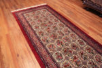 Whole View of Fine Long Narrow Gallery Size Vintage Garden Design Silk Persian Qum Rug 72743 by Nazmiyal Antique Rugs
