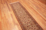 Whole View of Fine Luxurious Floral Design Vintage Persian Qum Silk Hallway Runner Rug 72792 by Nazmiyal Antique Rugs