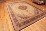 Whole View of Fine Room Size Vintage Persian Luxury Gonbad Design Silk Qum Rug 72759 by Nazmiyal Antique Rugs