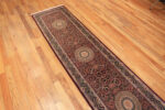 Whole View of Luxurious Fine Floral Vintage Persian Silk Qum Hallway Runner Rug 72790 by Nazmiyal Antique Rugs