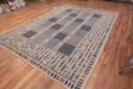 Whole View of Modern Flatweave Swedish Mid-Century Modern Design Room Size Kilim Rug 72797 by Nazmiyal Antique Rugs