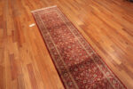 Whole View of Red Fine Floral Luxurious Vintage Persian Qum Silk Hallway Runner Rug 72787 by Nazmiyal Antique Rugs