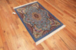 Whole View of Small Fine Floral Luxurious Vintage Persian Silk Qum Rug 72769 by Nazmiyal Antique Rugs