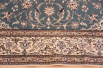 Border Of Fine Wool And Silk Vintage Persian Nain Rug 72462 by Nazmiyal Antique Rugs