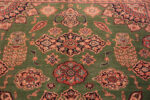 Details Of Green Background Antique Persian Tabriz Rug 72470 by Nazmiyal Antique Rugs