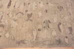 Border of Neutral Color Artistic Fish Design Modern Hallway Runner Rug 11004 by Nazmiyal Antique Rugs
