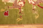Border of Vintage Indian Green Dragon Design Area Rug 72843 by Nazmiyal Antique Rugs