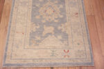 Bottom of A Wonderfully Decorative Contemporary Soft Pastel Color Modern Tribal Turkish Oushak Design Runner Rug 11196 by Nazmiyal Antique Rugs