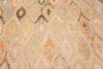 Close Up of Light Cream Tribal Contemporary Room Size Rug 11291 by Nazmiyal Antique Rugs