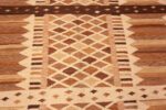 Close Up of Mid-Century Modern Swedish Design Kilim Area Rug 72850 by Nazmiyal Antique Rugs