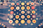 Close Up of Silk And Wool Modern Swedish Inspired Rug 60992 by Nazmiyal Antique Rugs