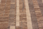 Close Up of Warm Earthy Brown Neutral Color Tribal Geometric Design Modern Room Size Area Rug 11466 by Nazmiyal Antique Rugs