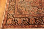 Corner of Antique Persian Tabriz Floral Area Rug 72233 by Nazmiyal Antique Rugs