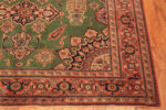 Corner Of Green Background Antique Persian Tabriz Rug 72470 by Nazmiyal Antique Rugs