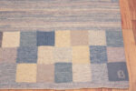 Corner of Vintage Scandinavian Swedish Kilim Rug Signed Bohusslojd 71672 by Nazniyal Antique Rugs