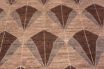 Details of Earthy Brown and Neutral Grey Color Large Scale Geometric Design Modern Area Rug 11277 by Nazmiyal Antique Rugs