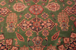 Flowers Of Green Background Antique Persian Tabriz Rug 72470 by Nazmiyal Antique Rugs