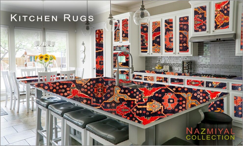 Funky Kitchen Rug Kitchen Rugs | Durable Area Rugs for Kitchens | Nazmiyal in NYC