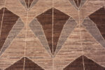 Texture of Earthy Brown and Neutral Grey Color Large Scale Geometric Design Modern Area Rug 11277 by Nazmiyal Antique Rugs