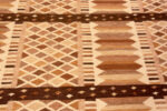 Texture of Mid-Century Modern Swedish Design Kilim Area Rug 72850 by Nazmiyal Antique Rugs