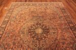 Top of Antique Persian Tabriz Floral Area Rug 72233 by Nazmiyal Antique Rugs