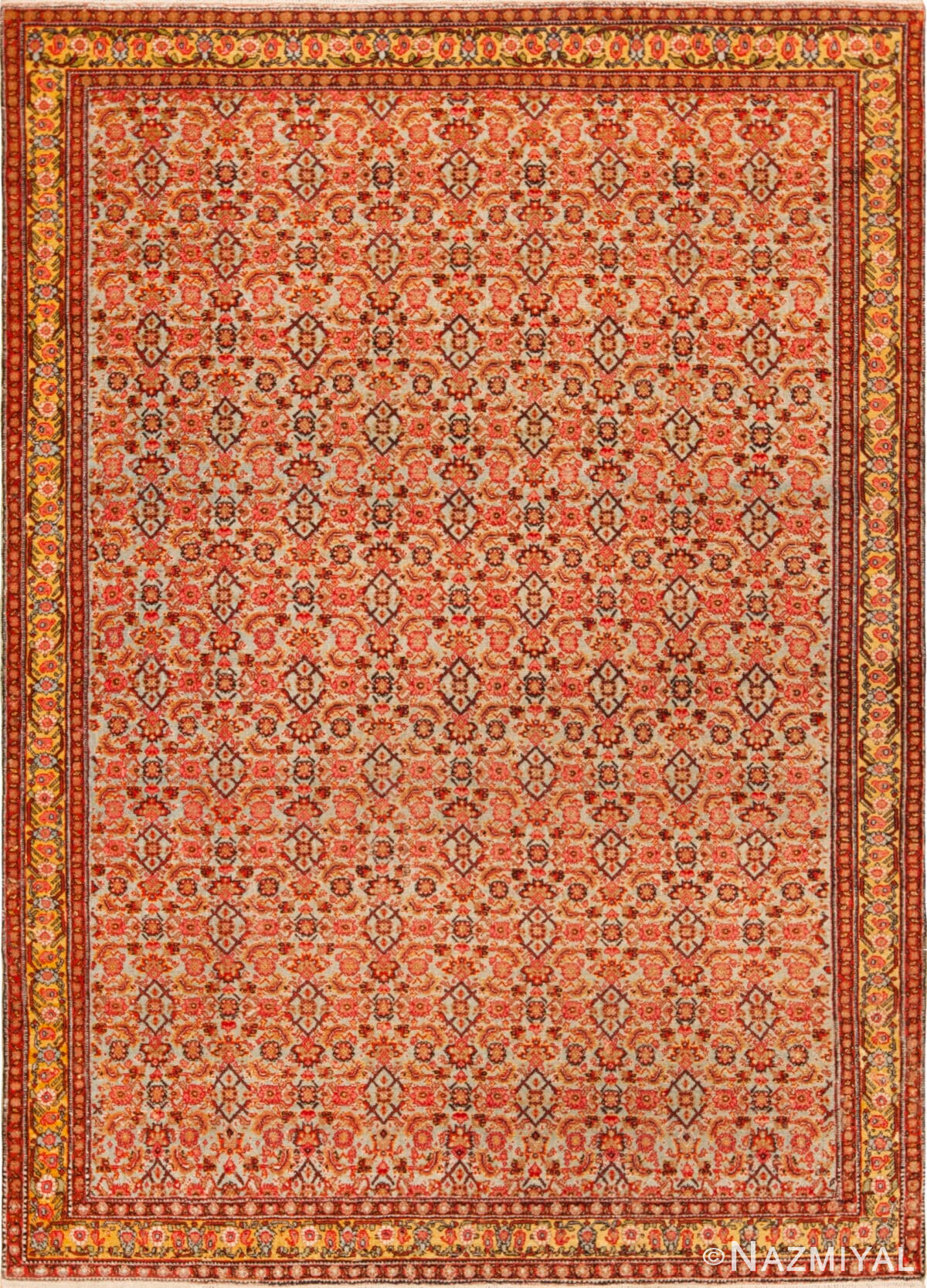 Allover Design Antique Persian Senneh Rug 72855 by Nazmiyal Antique Rugs
