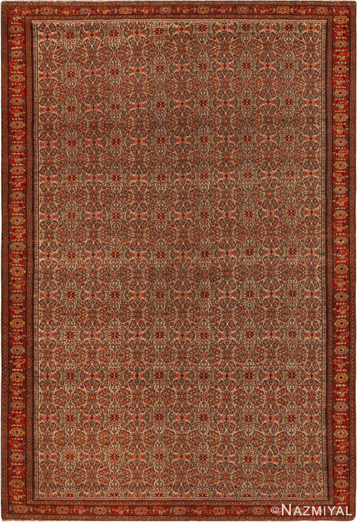 Antique Persian Senneh Area Rug 72859 by Nazmiyal Antique Rugs