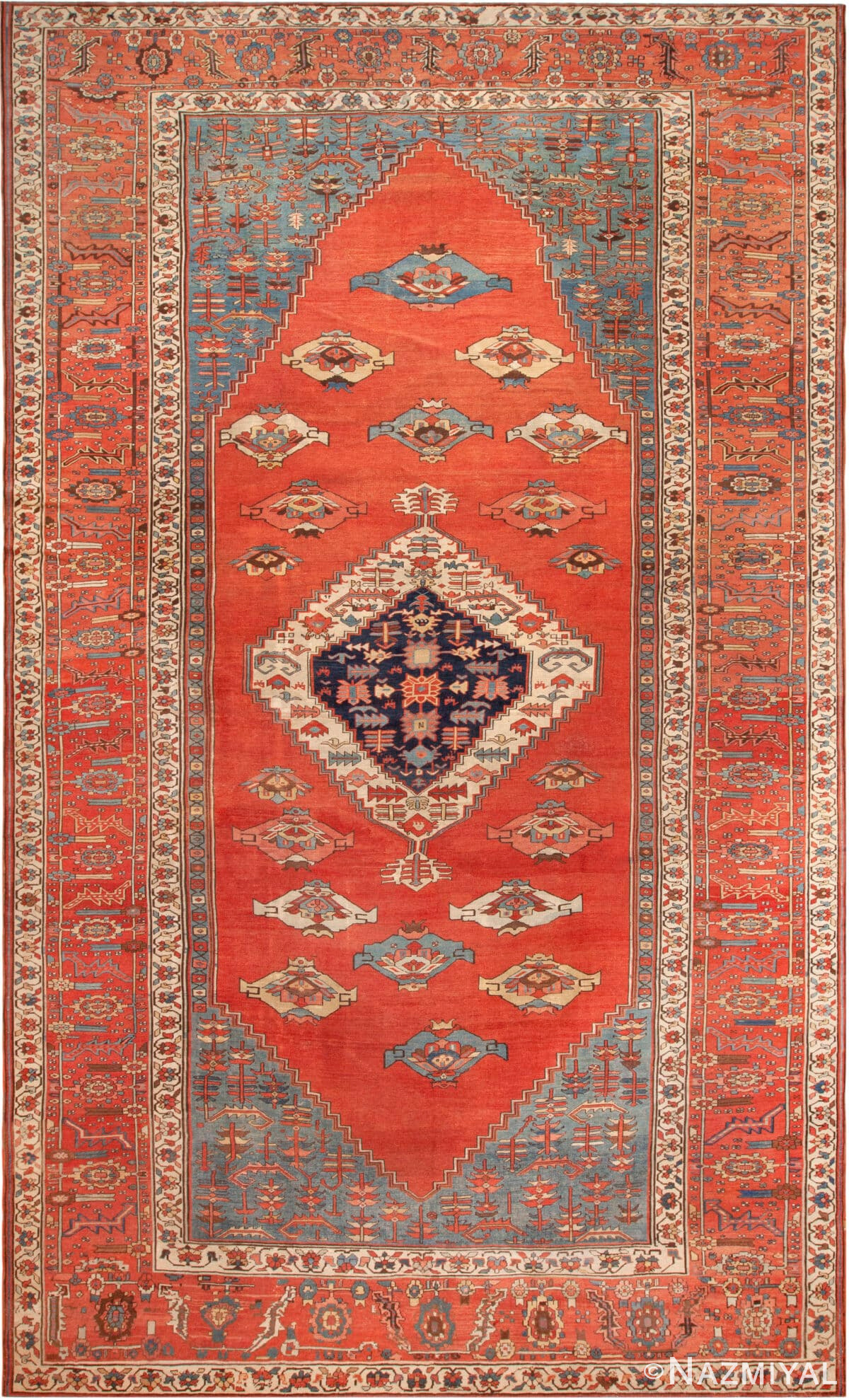 Large Antique Persian Serapi Rug 72870 by Nazmiyal Antique Rugs