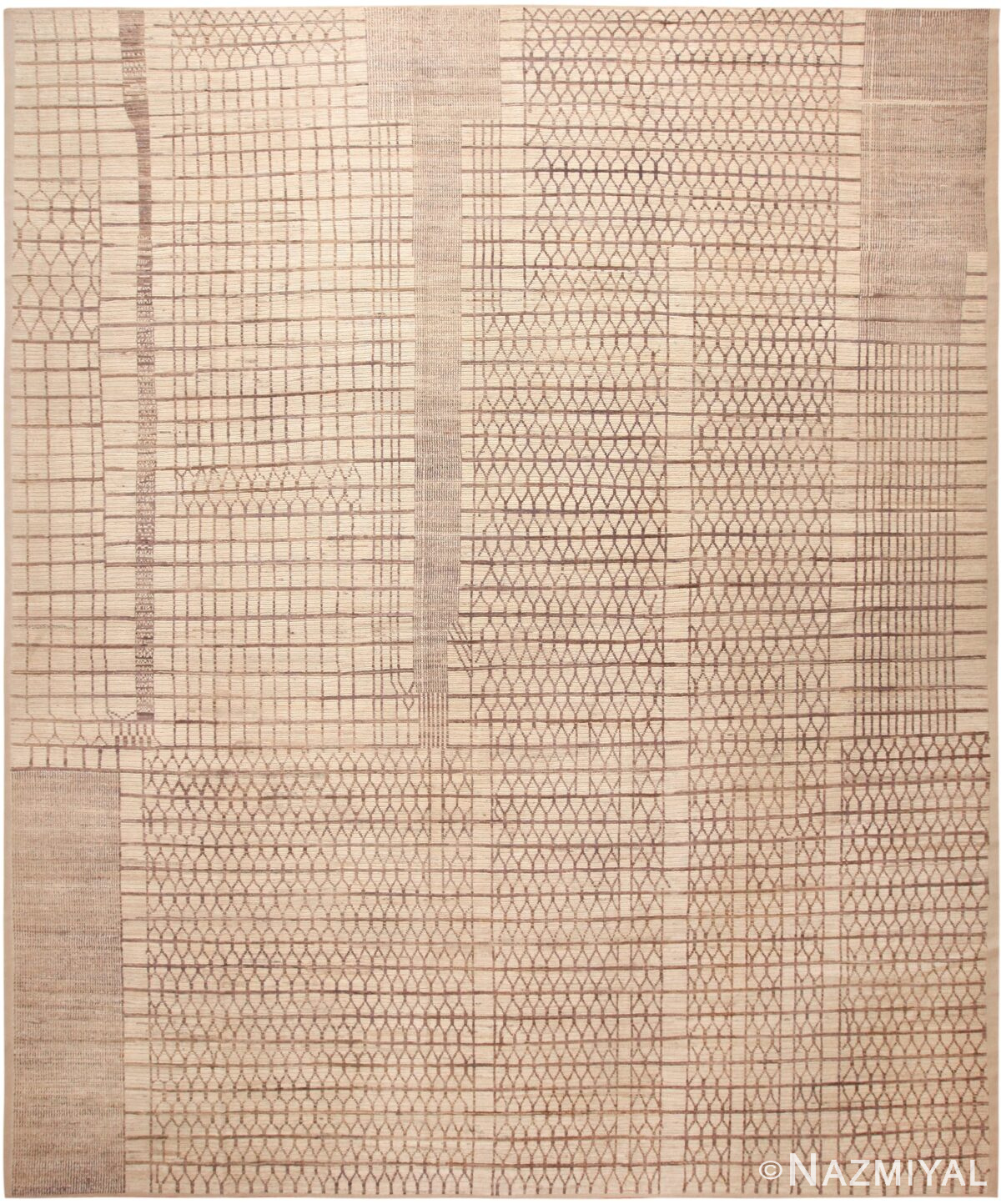 Large Geometric Contemporary Design Central Asian Rug 11767 by Nazmiyal Antique Rugs