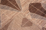 Weave of Earthy Brown and Neutral Grey Color Large Scale Geometric Design Modern Area Rug 11277 by Nazmiyal Antique Rugs