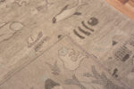 Weave of Neutral Color Artistic Fish Design Modern Hallway Runner Rug 11004 by Nazmiyal Antique Rugs