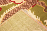 Weave of Vintage Indian Green Dragon Design Area Rug 72843 by Nazmiyal Antique Rugs