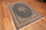 Whole View Of Fine Wool And Silk Vintage Persian Nain Rug 72462 by Nazmiyal Antique Rugs